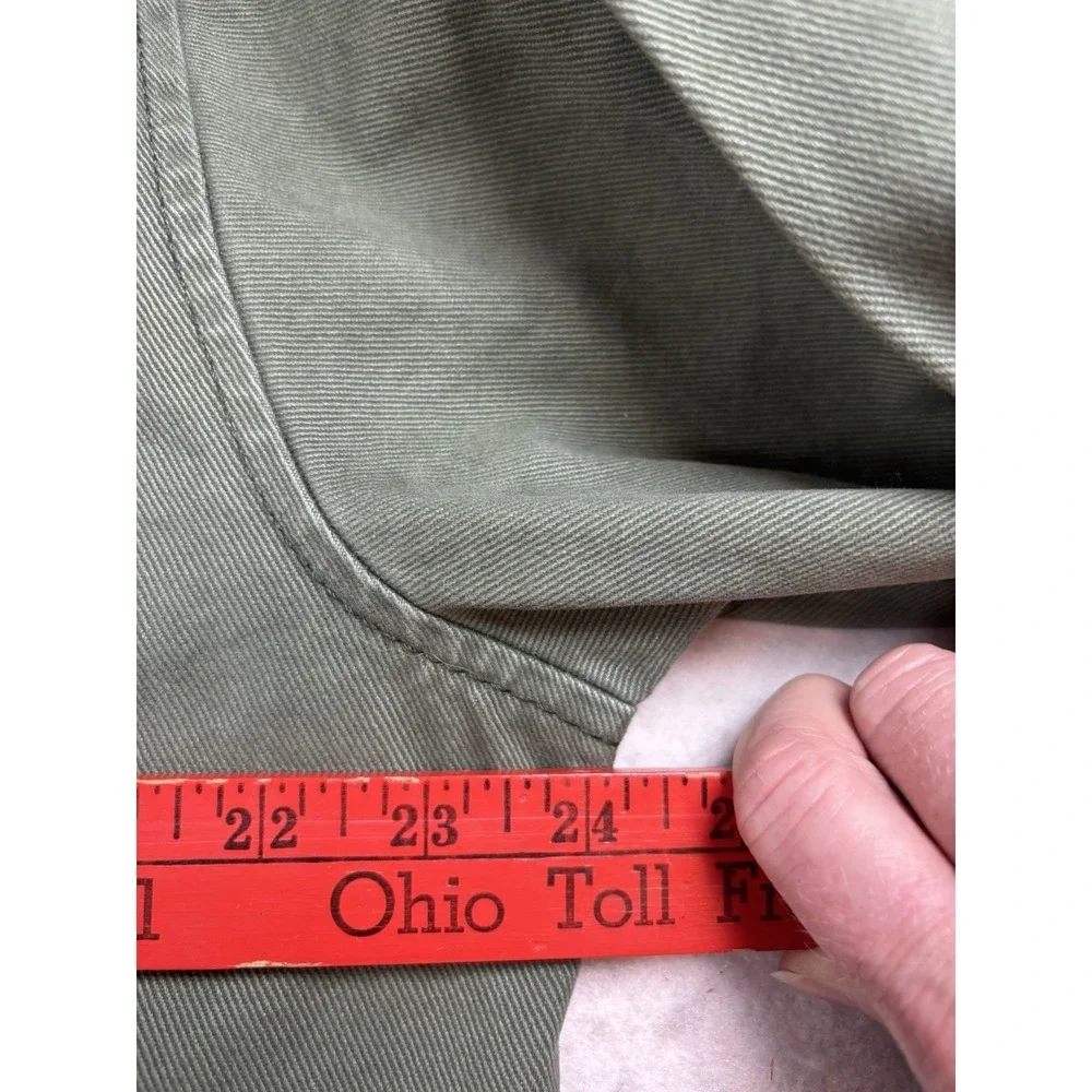 No Boundaries Men's Large Green Utility Jacket W/Snap Buttons &‎ 2 Chest Pockets